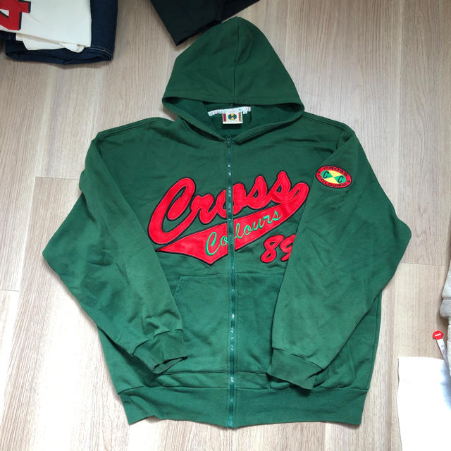 クロスカラーズ CROSS COLOURS パーカー パープル 90s