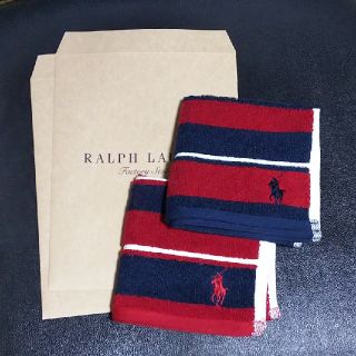 ラルフローレン(Ralph Lauren)の【新品】ラルフローレン★タオルハンカチ2枚(ハンカチ)