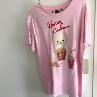 ハニーシナモン(Honey Cinnamon)のhoney   cinnamon ハニーシナモン くま ピンク Tシャツ(Tシャツ(半袖/袖なし))