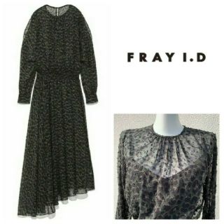 フレイアイディー(FRAY I.D)のFRAY I.D💖アシンメトリーヘム シフォンロングワンピース【完売アイテム】(ロングワンピース/マキシワンピース)