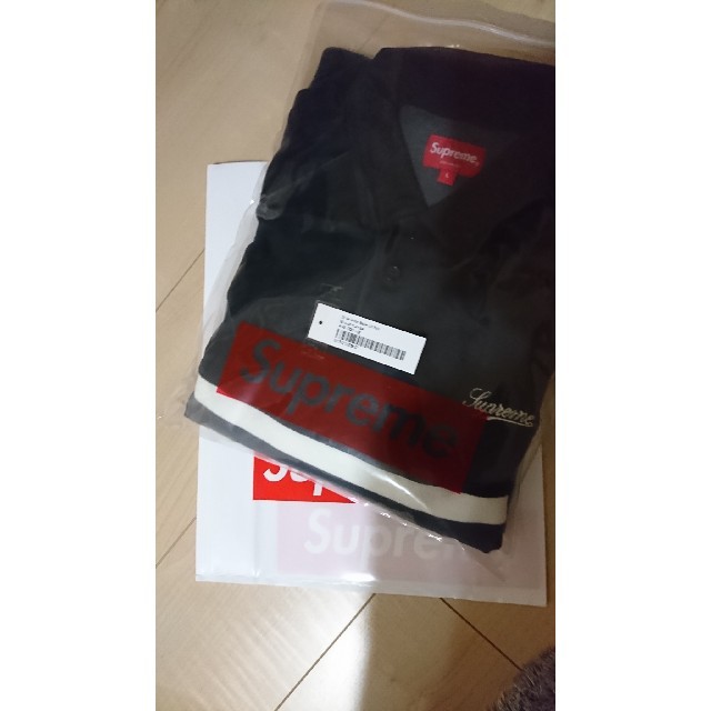 Supreme(シュプリーム)のSupreme Stripe Velour Raglan L/S Polo メンズのトップス(ポロシャツ)の商品写真