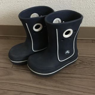 クロックス(crocs)のみとまこ様専用 クロックス 長靴 ネイビー c8/9 15.5センチ(長靴/レインシューズ)