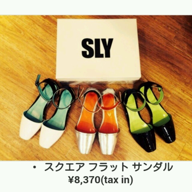 SLY(スライ)のSLY♡スクエアフラットサンダル レディースの靴/シューズ(サンダル)の商品写真