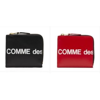 コムデギャルソン(COMME des GARCONS)の黒 comme des garcons huge logo wallet(折り財布)