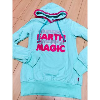 アースマジック(EARTHMAGIC)のアースマジック 160 フリルレース ロングトレーナー エメグリ(Tシャツ/カットソー)