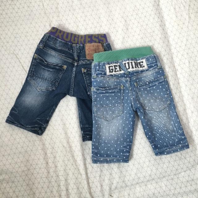 JUNK STORE(ジャンクストアー)のデニム ハーフパンツ2枚 キッズ/ベビー/マタニティのキッズ服男の子用(90cm~)(パンツ/スパッツ)の商品写真