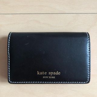 ケイトスペードニューヨーク(kate spade new york)の名刺入れ ダークブラウン×ピンク(名刺入れ/定期入れ)