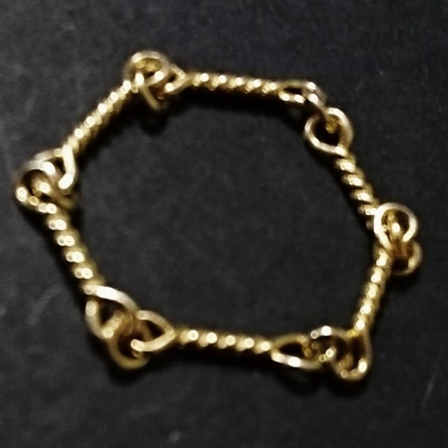 24K ツイストチェーン リング 金 チェーン クロムハーツ ティファニー 好き レディースのアクセサリー(リング(指輪))の商品写真