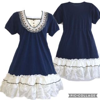 アクシーズファム(axes femme)の108.Nブロッキングポロチュニック(チュニック)