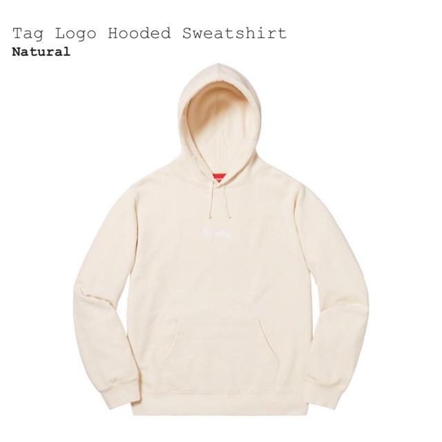 XL送料込 Supreme Tag Logo Hooded Sweatshirt