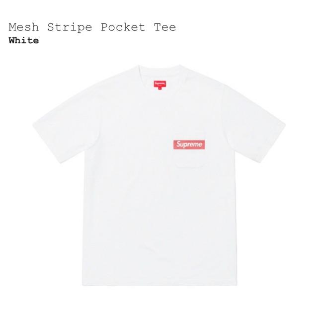 L mesh stripe pocket tee