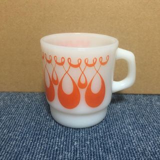 ファイヤーキング(Fire-King)のファイヤーキング プリントマグ オレンジ ブルーセット(食器)