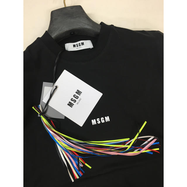 MSGM(エムエスジイエム)のMSGMエムエスジーエム新品チビロゴTシャツ人気ブラックタグ付き送料込み レディースのトップス(Tシャツ(半袖/袖なし))の商品写真