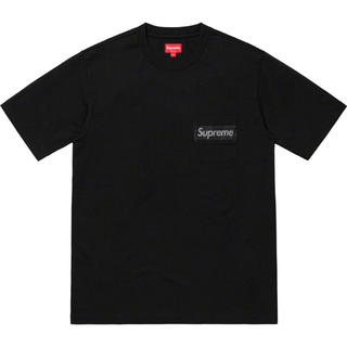 シュプリーム(Supreme)のsupreme Mesh Stripe Pocket Tee  BLACK L(Tシャツ/カットソー(半袖/袖なし))