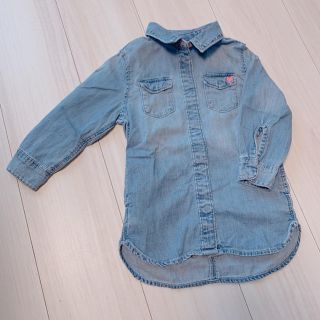 エイチアンドエム(H&M)のH&Mデニムワンピース💗90(ワンピース)