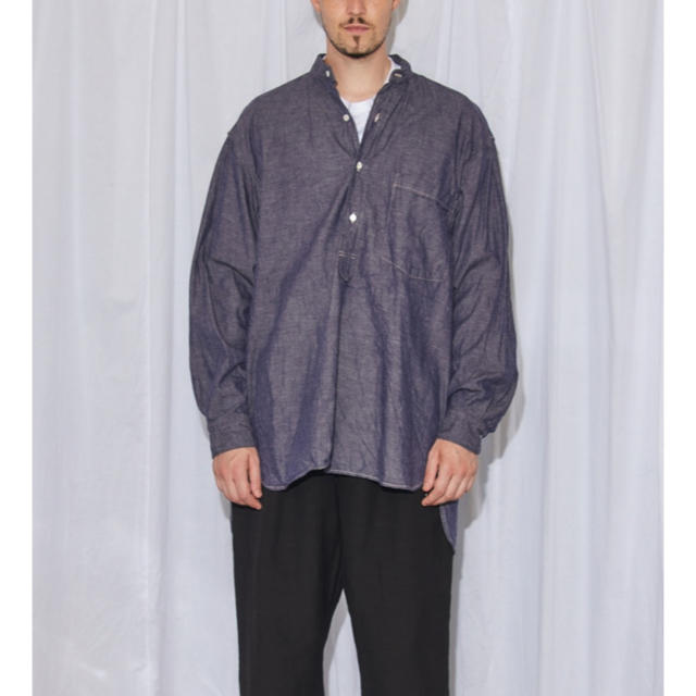 comoli 19SS 新作 完売 パープルダンガリープルオーバーシャツ 2 comoli 19SS 新作 完売 パープルダンガリープルオーバーシャツ 2