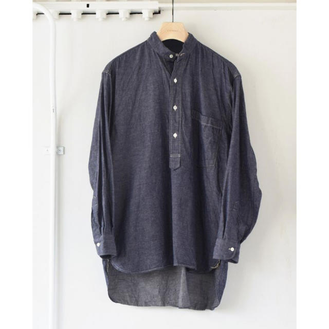 comoli 19SS 新作 完売 パープルダンガリープルオーバーシャツ 2 comoli 19SS 新作 完売 パープルダンガリープルオーバーシャツ 2