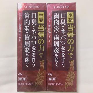 サンスター(SUNSTAR)の薬用サンスター 塩ハミガキa 2本セット 新品(歯磨き粉)