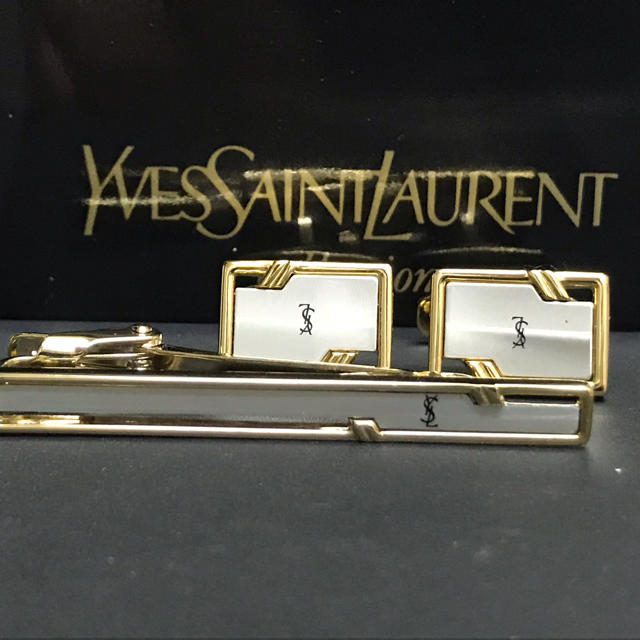 YSL　イヴサンローラン　ネクタイピン　カフスリンクス　セット　メンズ