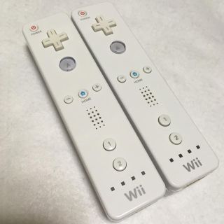 ウィー(Wii)のWii リモコン ホワイト 白 2個 本 セット (その他)