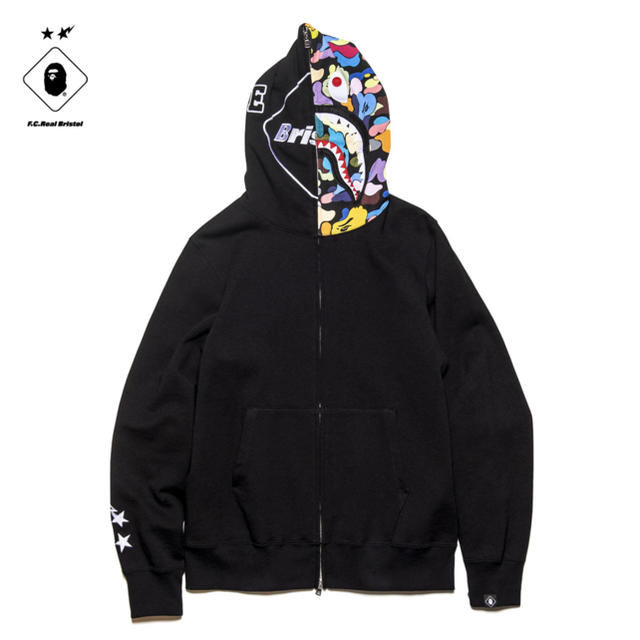 A BATHING APE(アベイシングエイプ)のBAPE x F.C.R.B. SHARK FULL ZIP HOODIE   メンズのトップス(パーカー)の商品写真