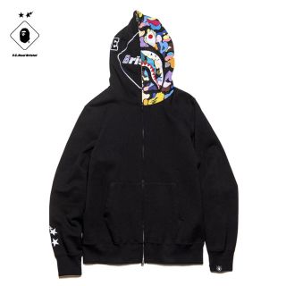 アベイシングエイプ(A BATHING APE)のBAPE x F.C.R.B. SHARK FULL ZIP HOODIE  (パーカー)