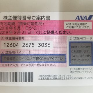 エーエヌエー(ゼンニッポンクウユ)(ANA(全日本空輸))のANA 株主優待券(その他)