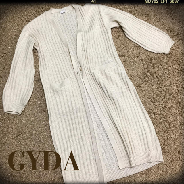 GYDA(ジェイダ)のGYDA★ワイドリブニットロングカーデ レディースのトップス(カーディガン)の商品写真