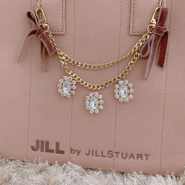 JILL by JILLSTUART(ジルバイジルスチュアート)のJILLbyJILLSTUART ジュエルリボントートバッグ ピンク レディースのバッグ(トートバッグ)の商品写真