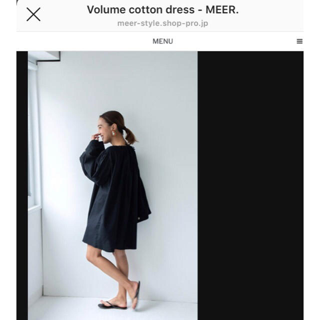 BEAUTY&YOUTH UNITED ARROWS(ビューティアンドユースユナイテッドアローズ)のmeer. volume cotton dress  レディースのワンピース(ひざ丈ワンピース)の商品写真