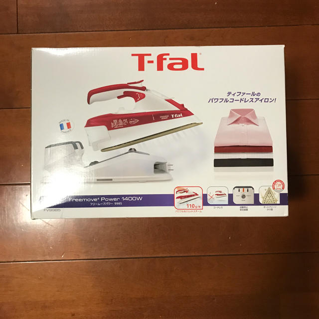 コードレスアイロン T-fal 赤色 1400w 新品未使用品です。