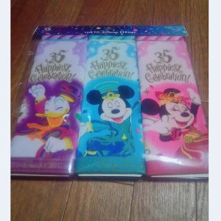 ディズニー(Disney)の♥ディズニー35周年タオルセット♥(タオル/バス用品)