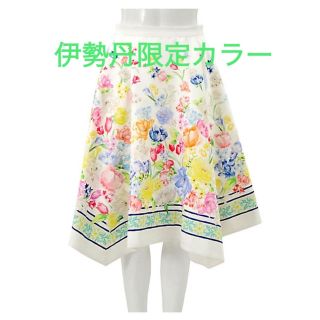 チェスティ(Chesty)のチェスティ 伊勢丹限定 スカート scarf print skirt(ひざ丈スカート)