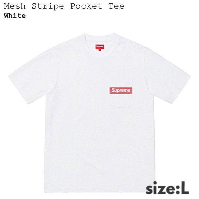 L送込!! Supreme Mesh Pocket Tee 白 | hartwellspremium.com