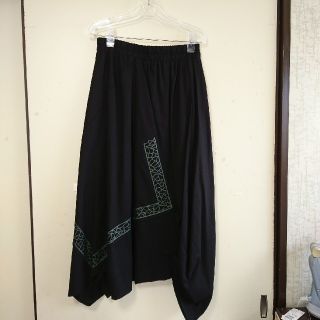 古着サルエルパンツ■F フリー  個性派アシンメトリー(サルエルパンツ)