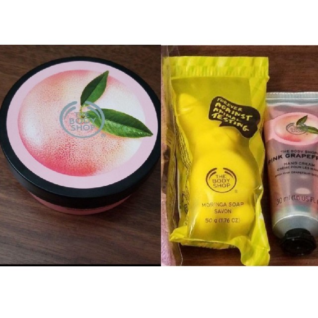 THE BODY SHOP(ザボディショップ)のボディショップ　ボディバター　ハンドクリーム　ソープ　３点セット コスメ/美容のボディケア(ボディクリーム)の商品写真