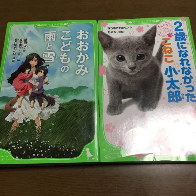 角川書店(カドカワショテン)のおおかみこどもの雨と雪、2歳になれなかった子猫 エンタメ/ホビーの本(文学/小説)の商品写真