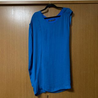 ザラ(ZARA)のブルーのワンピース M(ひざ丈ワンピース)