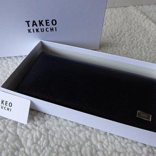 タケオキクチ(TAKEO KIKUCHI)の【新品/本物】TAKEO KIKUCHI（タケオキクチ）牛革/長財布/紺(長財布)