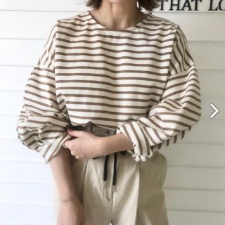 トゥデイフル(TODAYFUL)のroomy wide border tops(カットソー(長袖/七分))