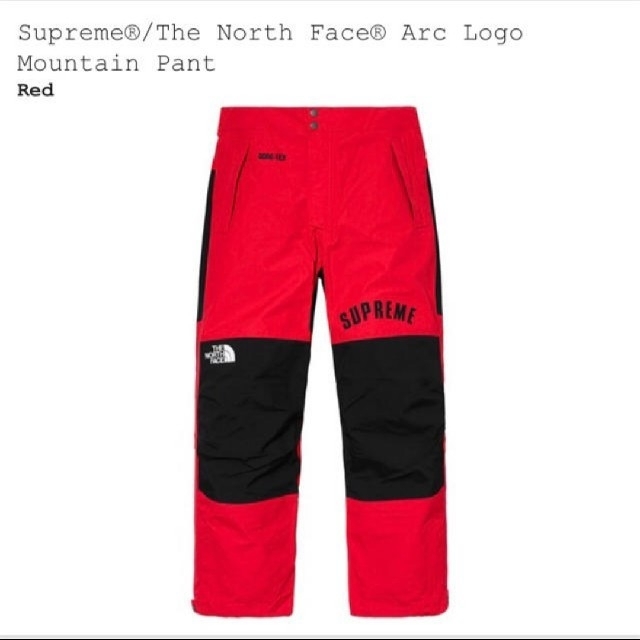 パンツSupreme The North Face Mountain Pant S 赤