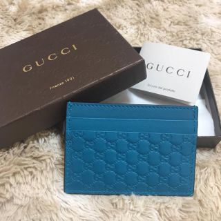GUCCI(名刺入れ/定期入れ ・ ブルー・ネイビー/青色系)の GUCCI(名刺入れ/定期入れ ・ ブルー・ネイビー/青色系)の