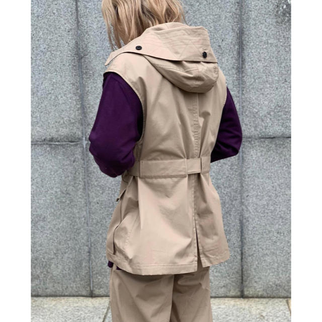 URU(ウル)/COTTON ZIP UP VEST/C.Gold