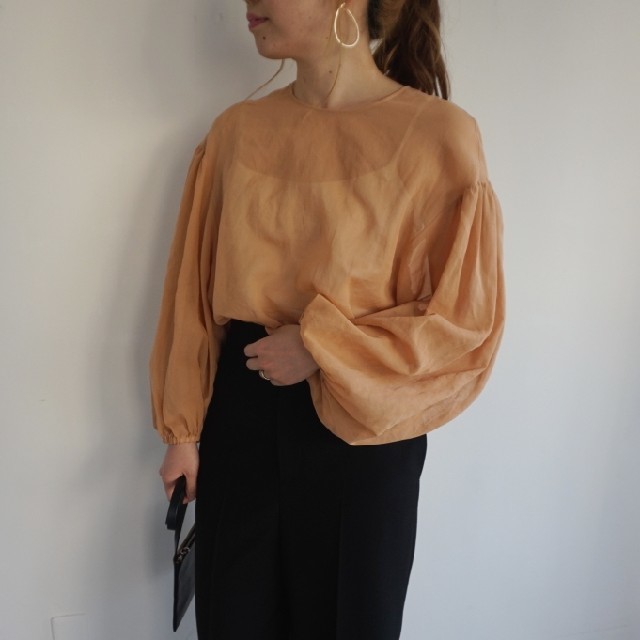 ENFOLD エンフォルド　GATHER-SLEEVE BLOUSE