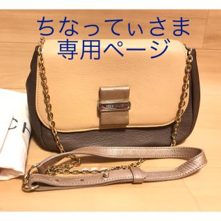 SEE BY CHLOE  ショルダーバッグ チェーンバック ネイビー レザー