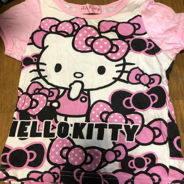 ハローキティ(ハローキティ)のキティちゃん ティシャツ キッズ/ベビー/マタニティのキッズ服女の子用(90cm~)(Tシャツ/カットソー)の商品写真