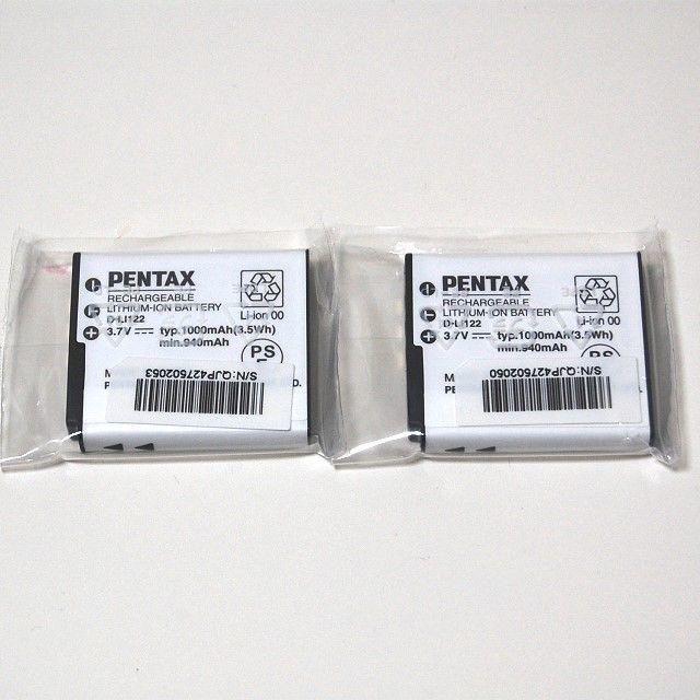 PENTAX(ペンタックス)の純正 ペンタックス リコー D-LI122 2個セット 新品 スマホ/家電/カメラのカメラ(コンパクトデジタルカメラ)の商品写真