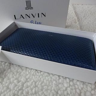 ランバンオンブルー(LANVIN en Bleu)の【新品/本物】ランバンオンブルー/チャック式長財布/紺(長財布)