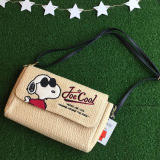 スヌーピー(SNOOPY)の雑材ショルダーバッグ スヌーピー ベージュ(ショルダーバッグ)