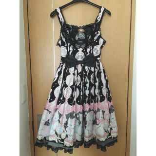 アンジェリックプリティー(Angelic Pretty)のAngelic pretty Dolly cat JSK クロ(ひざ丈ワンピース)